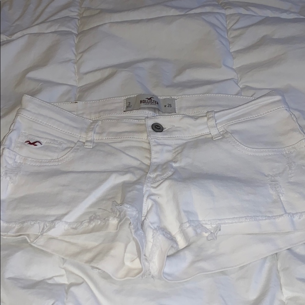 Hollister White Jean Shorts